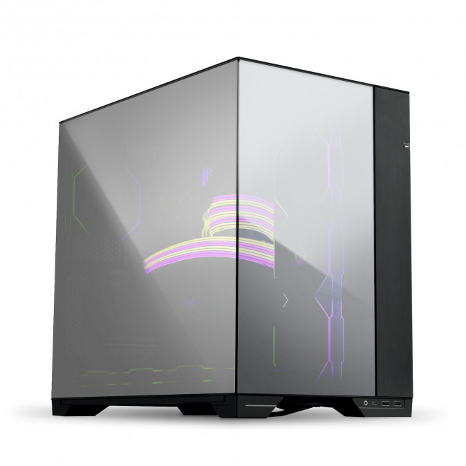 Számítógépház Lian Li O11 Vision PCMR edition Chrome E-ATX Edzett üveg PC