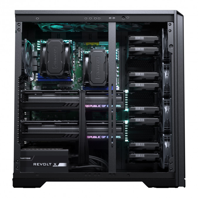 Számítógépház PHANTEKS Enthoo Pro 2 Server XL-EEB , edzett üveg, Fekete PC