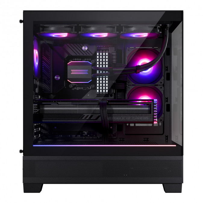 Számítógépház Phanteks XT View edzett üveg, D-RGB, Fekete PC
