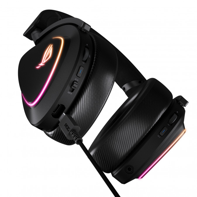 ASUS ROG Delta II vezeték nélküli fejhallgató mikrofonnal - Fekete (90YH03W0-BHUA00) PC