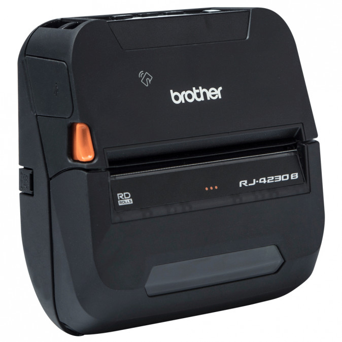 BROTHER Mobil nyomtató RJ-4230BZ1, mono, 203 dpi, direkt thermal, 127 mm/mp, Bluetooth/USB PC
