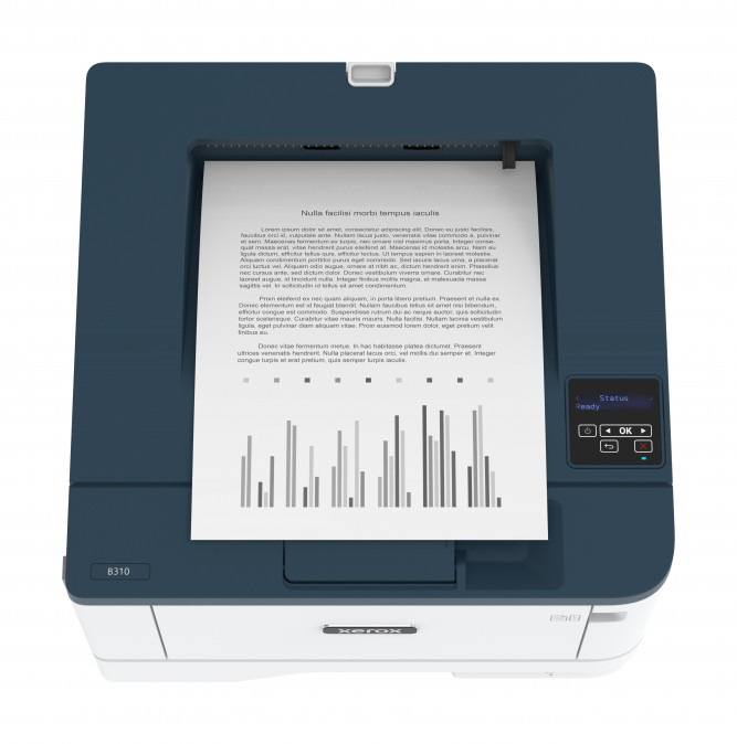 XEROX FF lézernyomtató B310, A4, 40l/p, duplex, 80.000 ny/hó, 256MB, LAN/USB/WiFi, 600x600dpi, 250+100 lap adagoló PC
