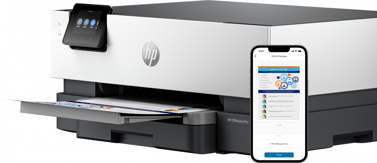 HP Tintasugaras Nyomtató Officejet Pro 9110b USB/Háló/WLAN, A4 22lap/perc FF(ISO), 4800x1200 PC