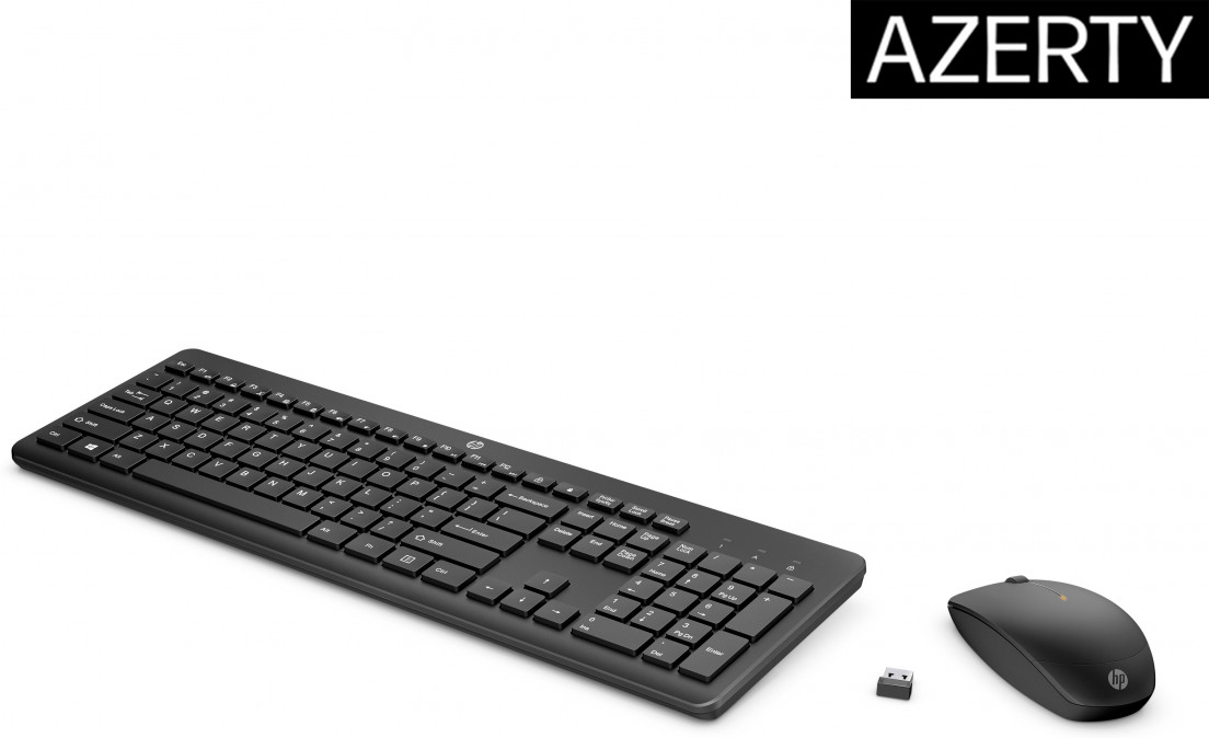 HP 230 vezeték nélküli billentyűzet és egér - Fekete (18H24AA#AKC) PC