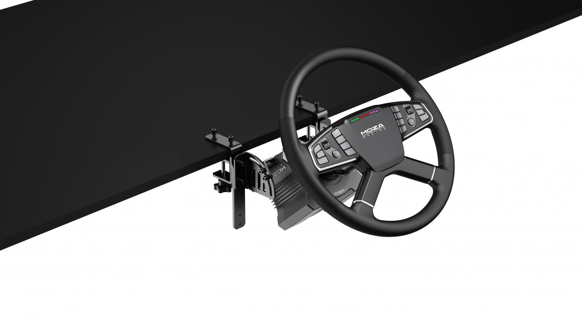 Moza Racing kormány - Trucking PC Szimulátor szett (Kamion/Traktor, DD, R5 bázis, TSW kormány, SR-P Lite pedál, bilincs) Több platform