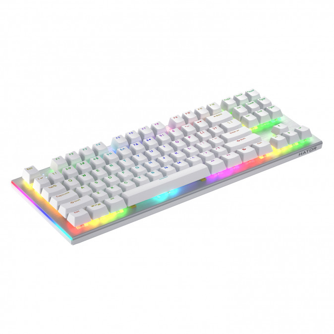 HATOR Gravity X TKL Orange switch billentyűzet - US ANSI kiosztás - Fehér (HTK551) PC