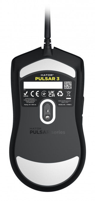 HATOR Pulsar 3 12000 DPI gamer egér - Fekete (HTM610) PC