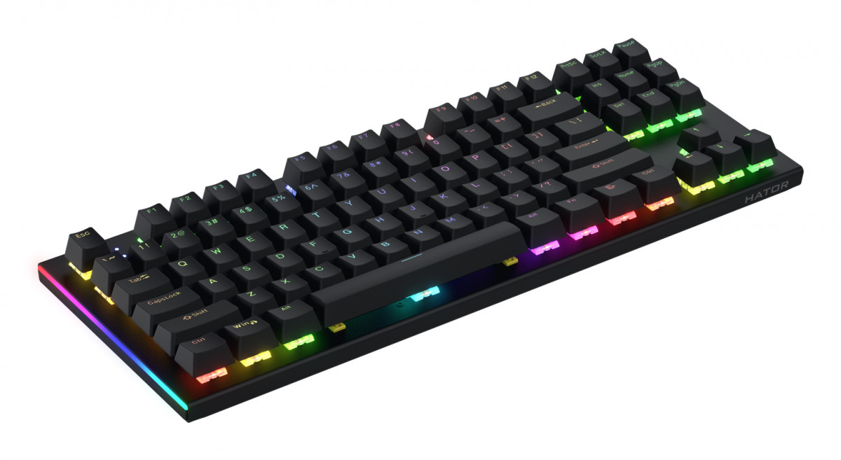 HATOR Gravity X TKL Orange switch billentyűzet - US ANSI kiosztás - Fekete (HTK550) PC