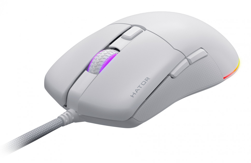 HATOR Pulsar 3 12000 DPI gamer egér - Fehér (HTM611) PC