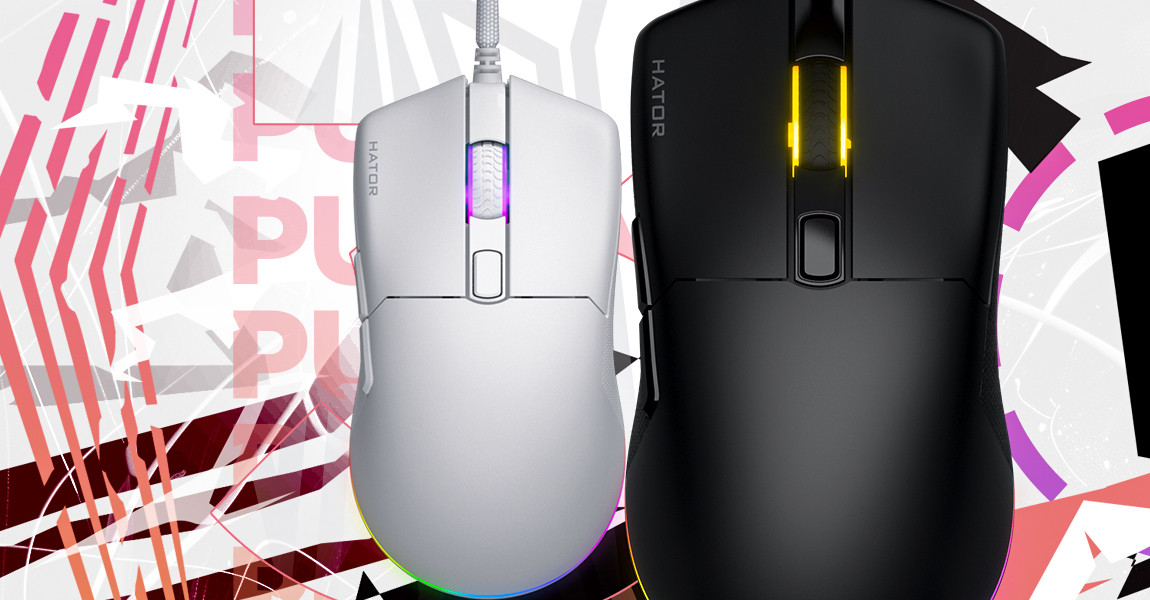 HATOR Pulsar 3 12000 DPI gamer egér - Fehér (HTM611) PC