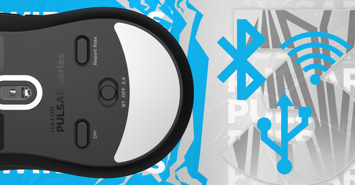 HATOR Pulsar 3 vezeték nélküli 12000 DPI gamer egér - Fehér (HTM631) PC