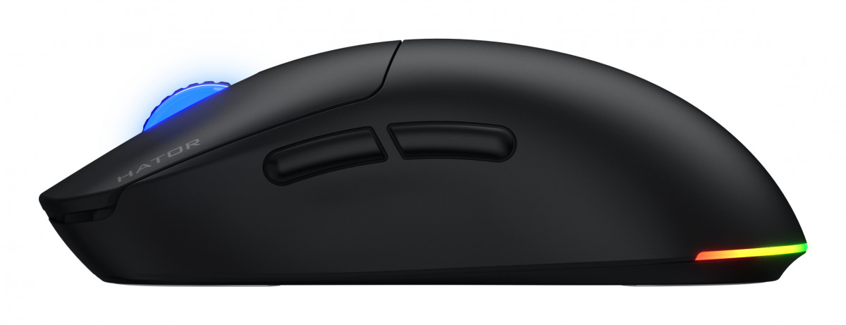 HATOR Quasar 3 vezeték nélküli 12000 DPI gamer egér - Fekete (HTM730) PC