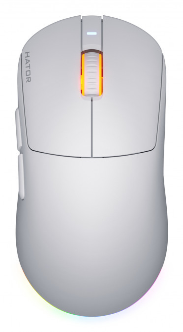 HATOR Quasar 3 vezeték nélküli 12000 DPI gamer egér - Fehér (HTM731) PC