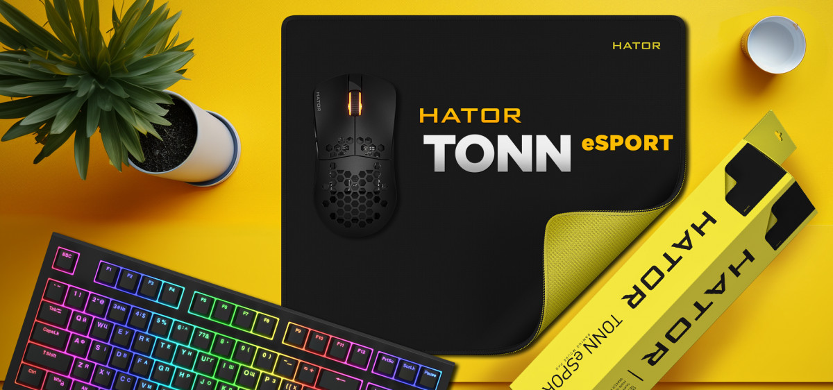 HATOR Tonn EVO L eSports Edition gamer egérpad - 500×420×4 mm (HTP-032) PC