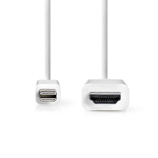 Nedis CCGL37600WT20 mini Display port1.2 kábel, mini Display port dugó - HDMI dugó, 1080p, 2m PC