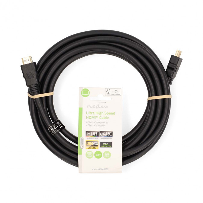 Nedis CVGL35000BK50 ultra HDMI 2.1 kábel, 8K@60Hz | 48 Gbps | 5 m PC