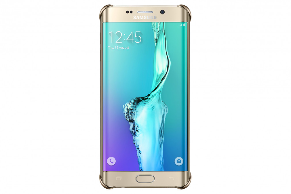 Samsung EF-QG928CFE Clear Cover Gold Tok/S6 Edge+ Mobil