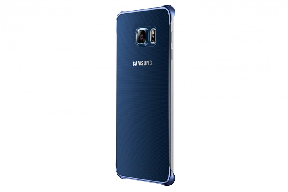 Samsung EF QG928CBE Clear Cover Blue Tok S6 EdgePlus Mobil