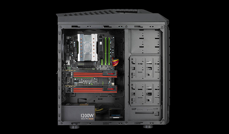 Cooler Master CM Storm Trooper táp nélküli fekete ATX torony ház PC
