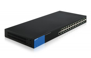 Linksys SMB LGS528 26port GbE LAN 2port GbE combo RJ45/SFP L2 menedzselhető Switch PC