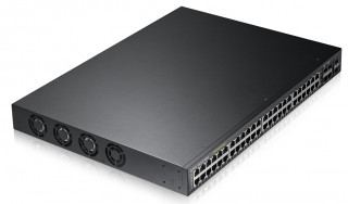 ZyXEL GS2210-48HP 50port GbE LAN L2+ menedzselhető POE switch (375W) PC