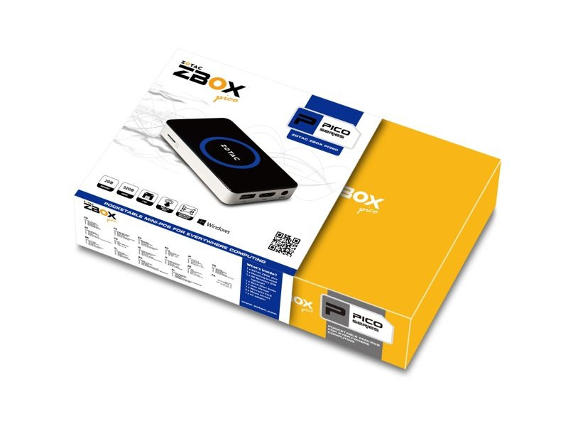 ZOTAC ZBOX PI320 Pico Intel Win10 mini asztali PC PC