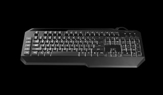 Cooler Master CM Storm Suppressor fehér LED világítással fekete HUN gamer billentyűzet PC