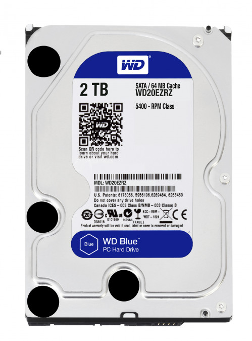 Western Digital Blue 2TB 3,5" SATA3 5400RPM 64MB (WD20EZRZ) PC