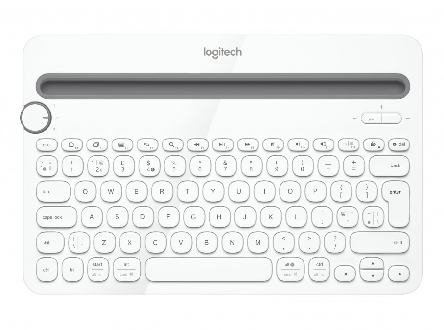 Logitech K480 Multi-device fehér Bluetooth US billentyűzet PC