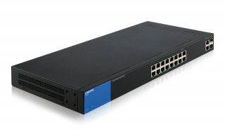 Linksys SMB LGS318 16port GbE LAN 2port combo RJ45/SFP smart menedzselhető asztali switch PC