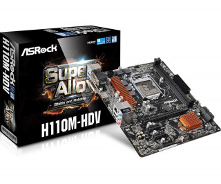 ASRock H110M-HDV Intel H110 LGA1151 mATX alaplap PC