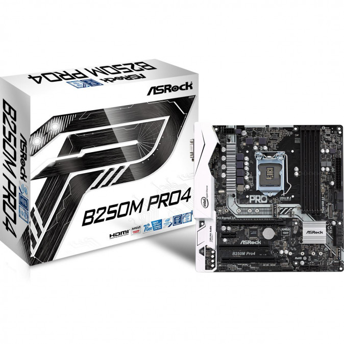 ASRock 1151 B250M Pro4 (90-MXB3C0-A0UAYZ) PC