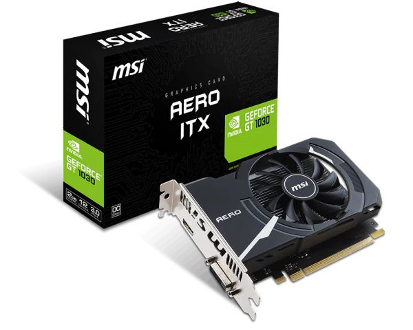 MSI GeForce GT1030 OC 2GB Aero GDDR5 GT 1030 AERO ITX 2G OC PC
