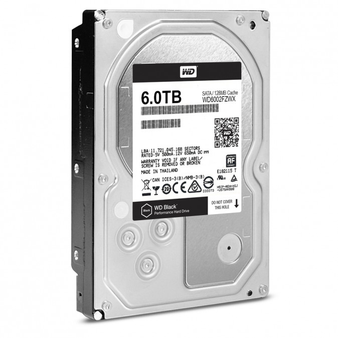 Western Digital Black 6TB 3.5" SATA3 7200RPM 128MB (WD6002FZWX) PC