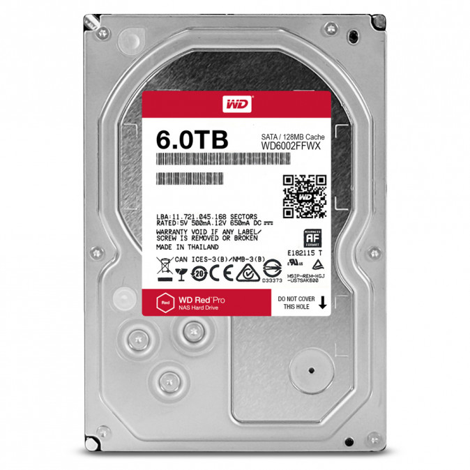 Western Digital Red Pro 6TB 3.5" SATA3 7200RPM 128MB (WD6002FFWX) PC