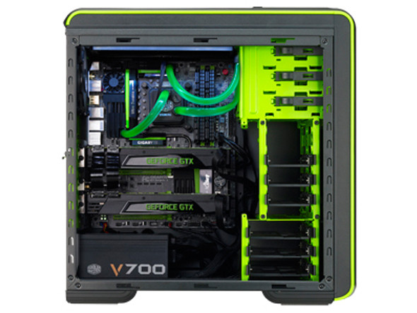 Cooler Master CM 690 III - Fekete /Zöld CMS-693-GWN1 PC