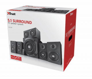 Trust 22236 Vigor 5.1 Surround Speaker System for pc - black PC