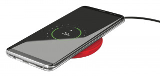 Trust 22863 Primo10 Fast gyors vezeték nélküli okostelefon töltő (Piros) Mobil