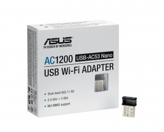 Asus USB-AC53 Nano AC1200 Mbps Dual-band USB hálózati Wi-Fi adapter PC