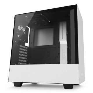 NZXT H500 Fekete-Fehér (Táp nélküli) ablakos ATX ház PC