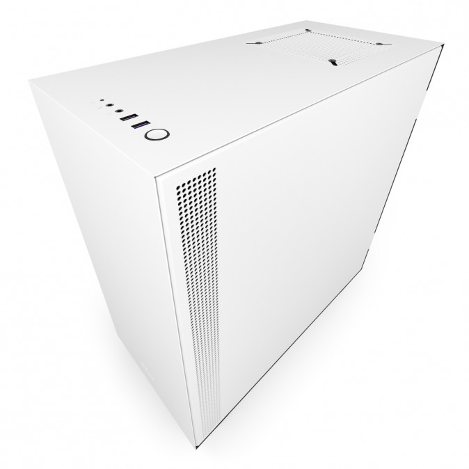NZXT H500 Fekete-Fehér (Táp nélküli) ablakos ATX ház PC