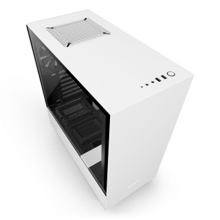 NZXT H500 Fekete-Fehér (Táp nélküli) ablakos ATX ház PC
