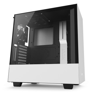 NZXT H500I Fekete-Fehér (Táp nélküli) ablakos ATX ház PC