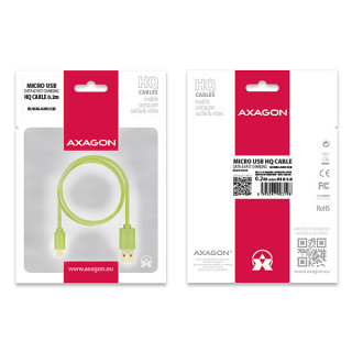Axagon BUMM-AM15QG USB 2.0 A - micro USB 2.0 B 1,5 m zöld kábel PC