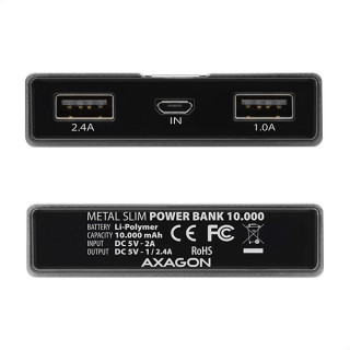 Axagon PWB-L10 10000mAh fekete power bank Mobil