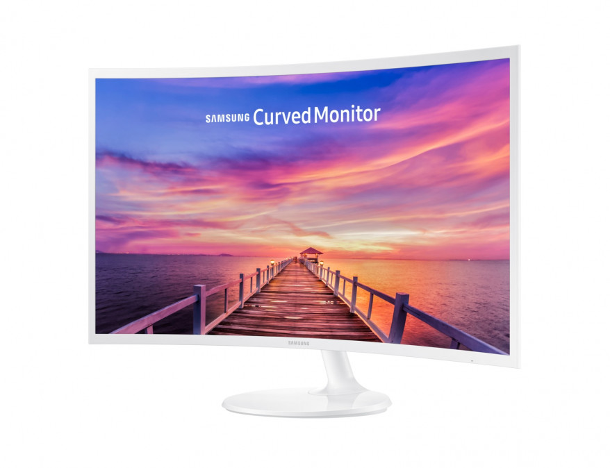 Samsung 31,5" C32F391FWU LED HDMI Display port ívelt kijelzős fehér monitor PC