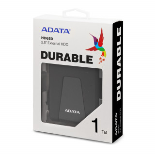 ADATA AHD650 2,5" 1TB USB3.1 ütésálló fekete külso winchester PC