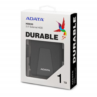 ADATA AHD650 2,5" 1TB USB3.1 ütésálló fekete külső winchester PC