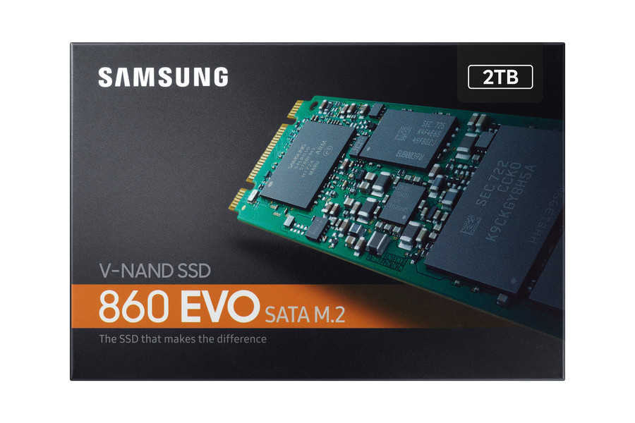 Samsung 2000GB SATA3 860 EVO M.2 SATA (MZ-N6E2T0BW) SSD PC
