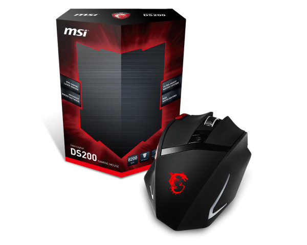 MSI Interceptor DS200 fekete lézer Gamer egér PC